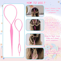 OOPPOO topsy tail tool enables simple ponytails and braids