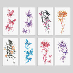 Oottati bianan flower arm tattoo with vivid hues for everyday charm