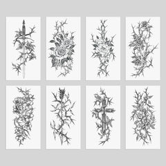 Oottati eight-sheet arm tattoo pack ready for quick art.