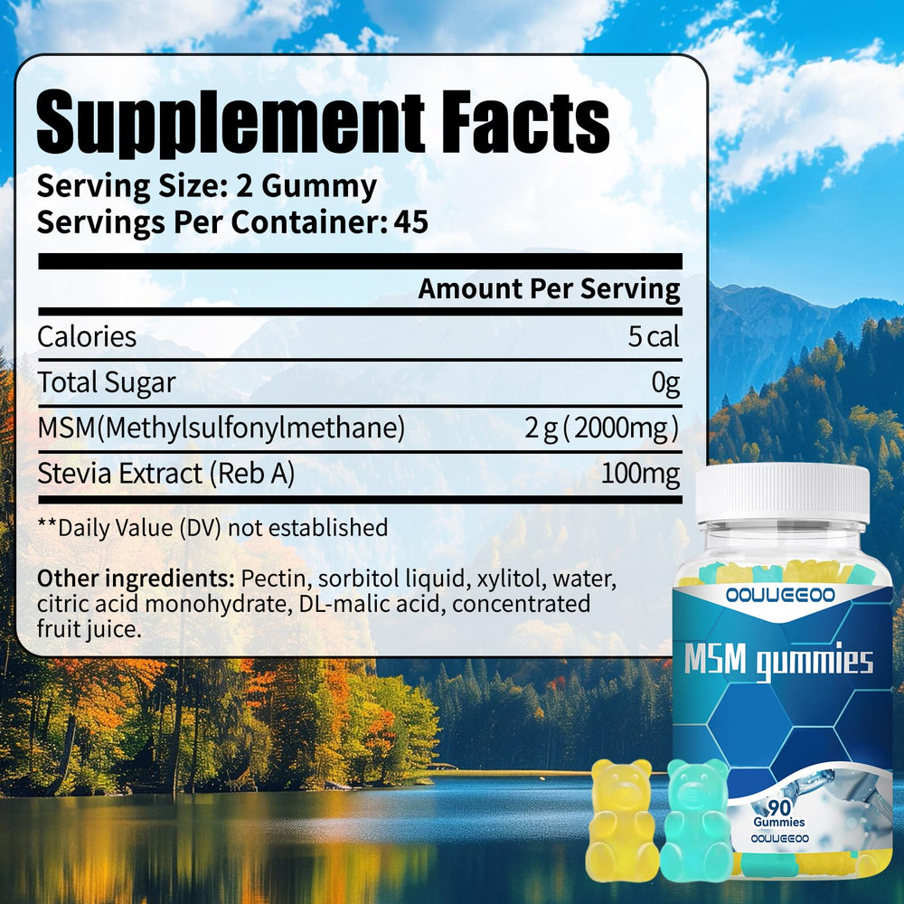 Blueberry pineapple MSM vegan gummies