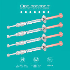 Close-up of Opalescence 10% whitening gel syringes