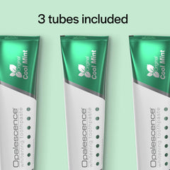 Fluoride protection label on Opalescence toothpaste