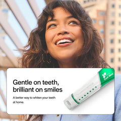 Close-up of Opalescence toothpaste texture and mint