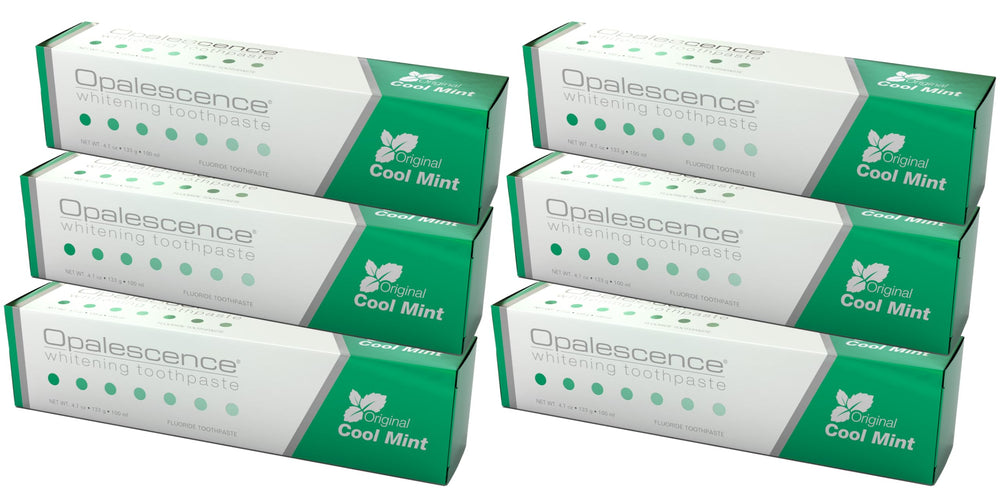Opalescence toothpaste pack 6 Cool Mint front 4.7 oz