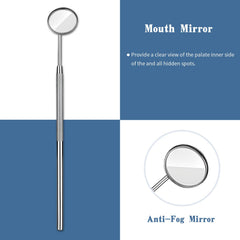 Open case showing stainless steel dental tools