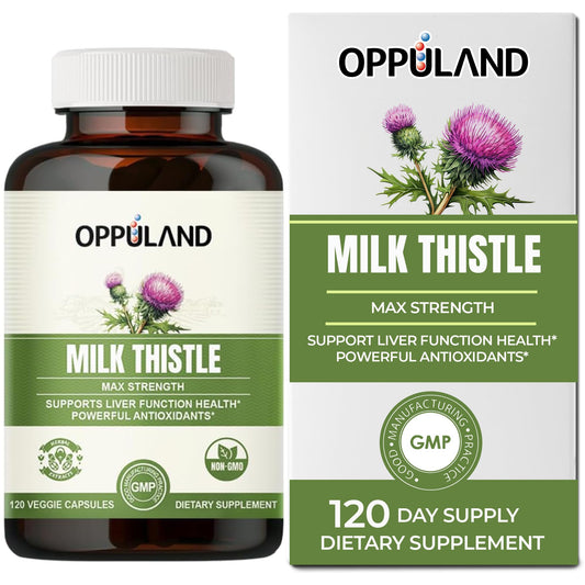 Oppuland Milk Thistle Capsules bottle 250mg front