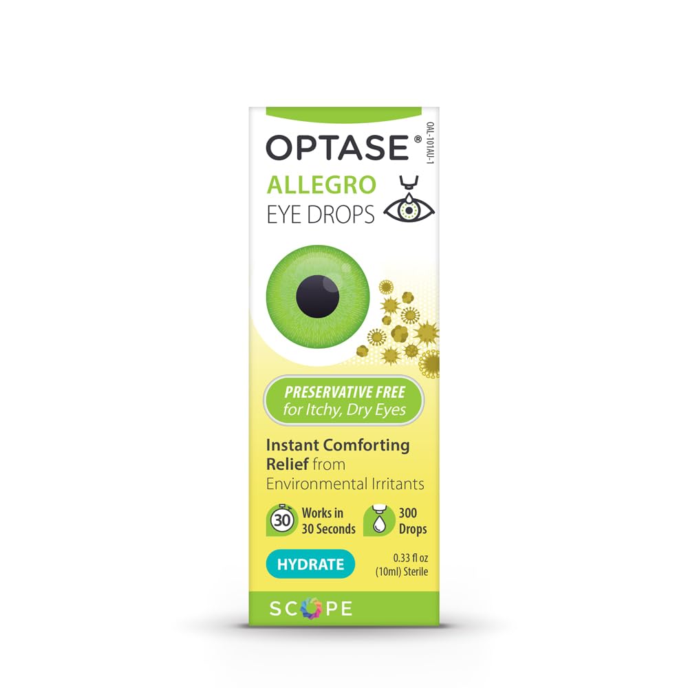 Optase Allegro Eye Drops daily use illustration emphasizing routine eye moisture