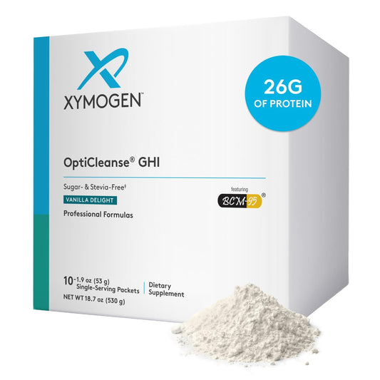XYMOGEN OptiCleanse GHI Detox Vanilla Delight packaging – 10 packs