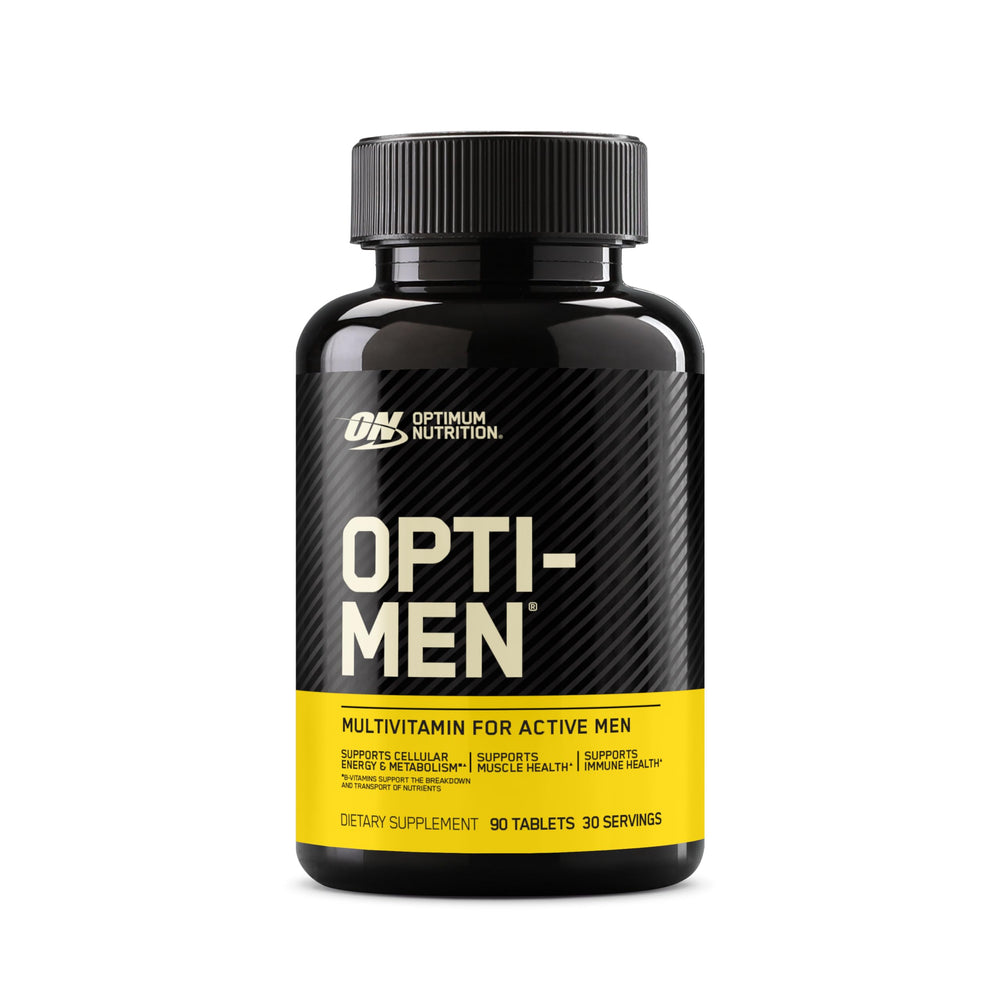 Optimum Nutrition Opti-Men multivitamin bottle – 90 tablets, front view