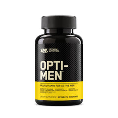 Optimum Nutrition Opti-Men multivitamin bottle – 90 tablets, front view
