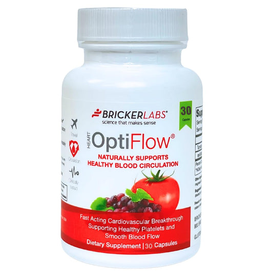 Bricker Labs OptiFlow hero image featuring the product bottle