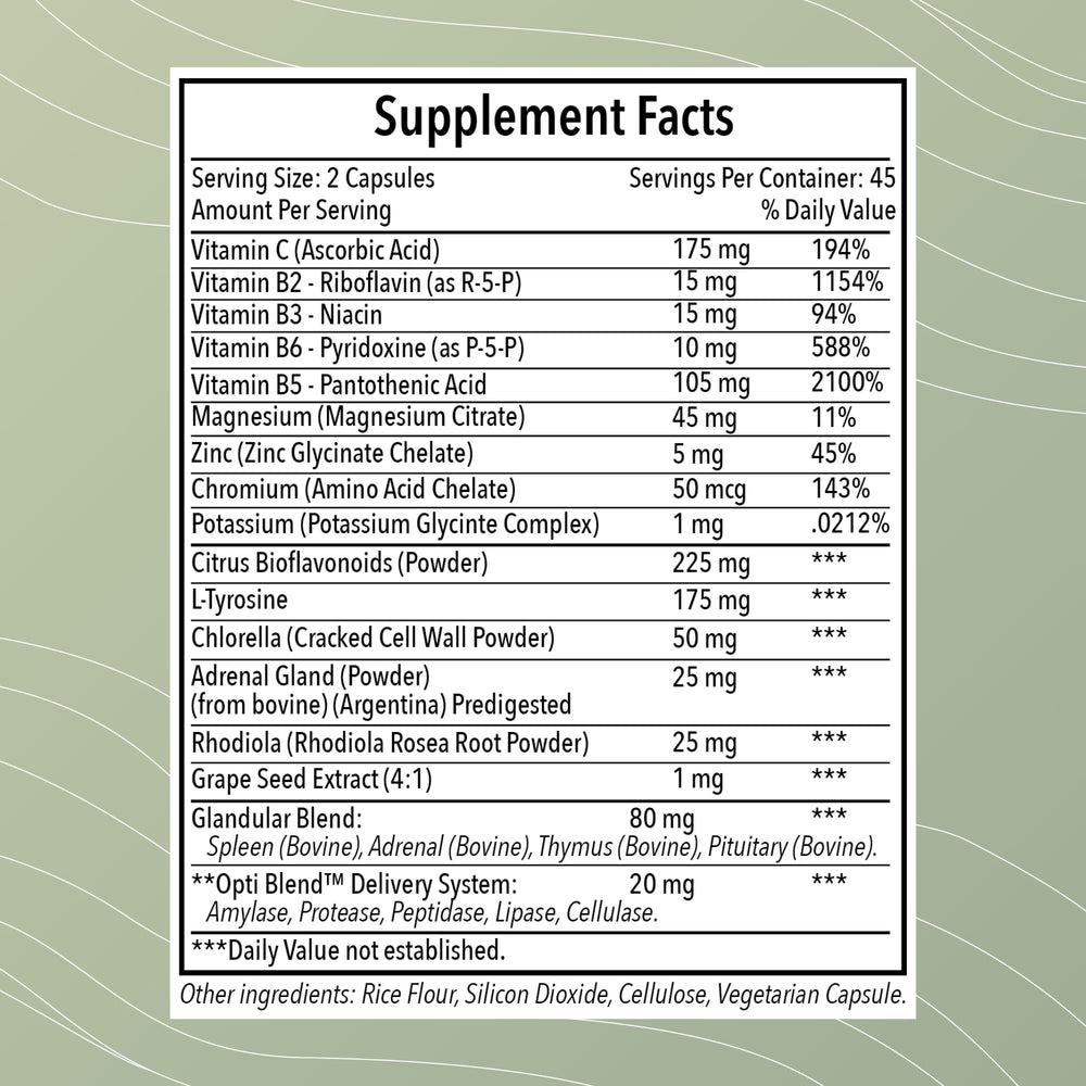 Opti-Adrenal ingredients list