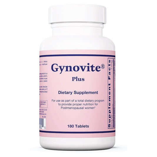 Optimox Gynovite bottle with 180 tablets - front view