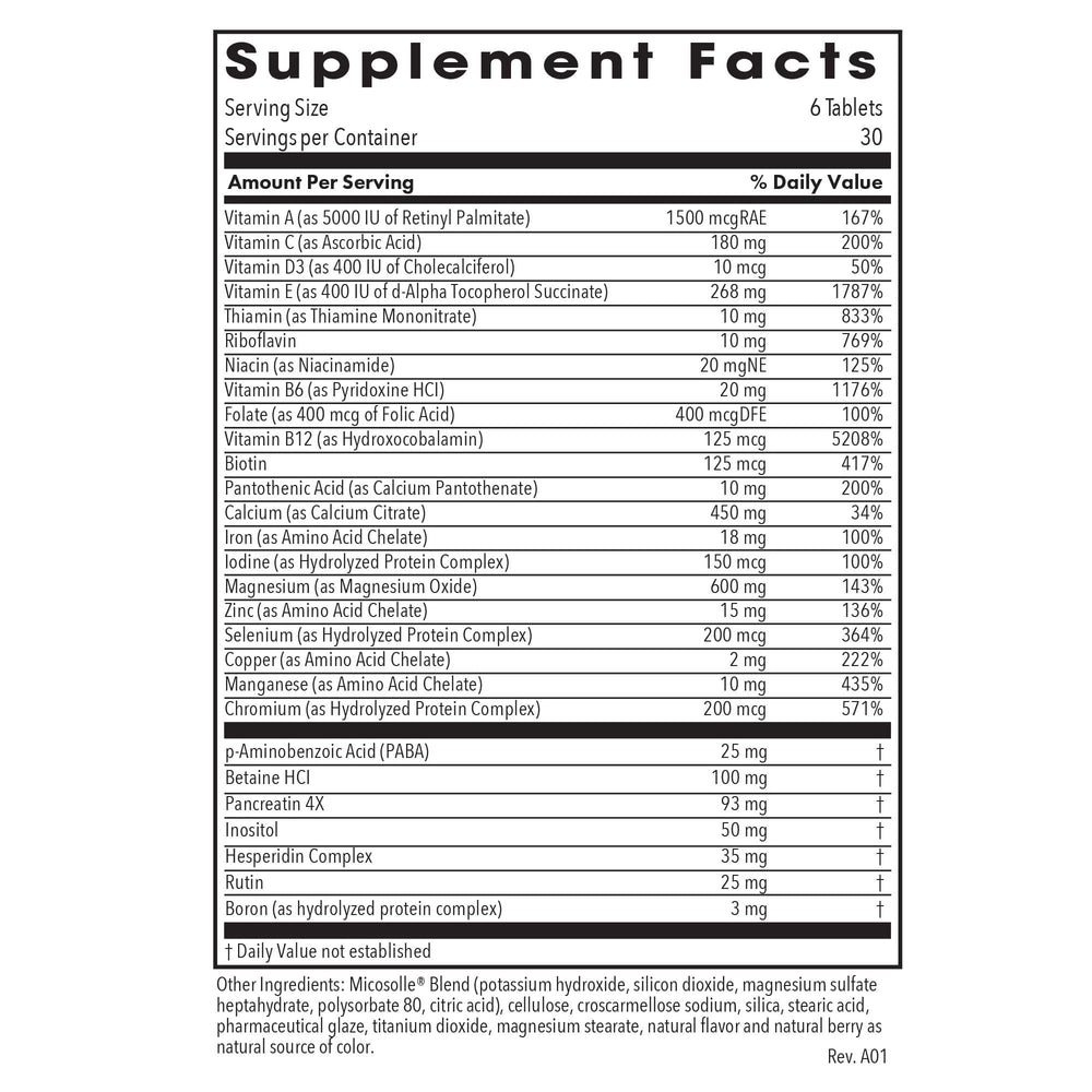 Gynovite Plus ingredients list highlighting vitamins and minerals