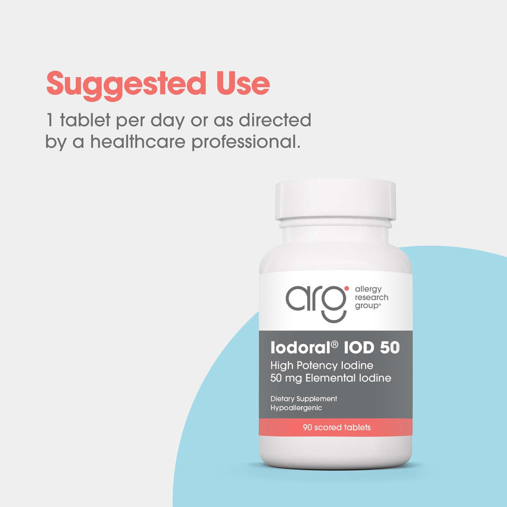 Nutritional facts panel on Iodoral bottle