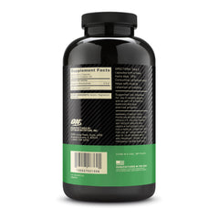 Supplement facts panel from bottle