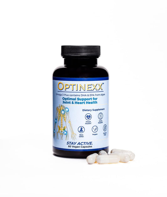 Optinexx bottle with label on white background