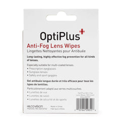 Individually wrapped OptiPlus Anti-Fog wipes