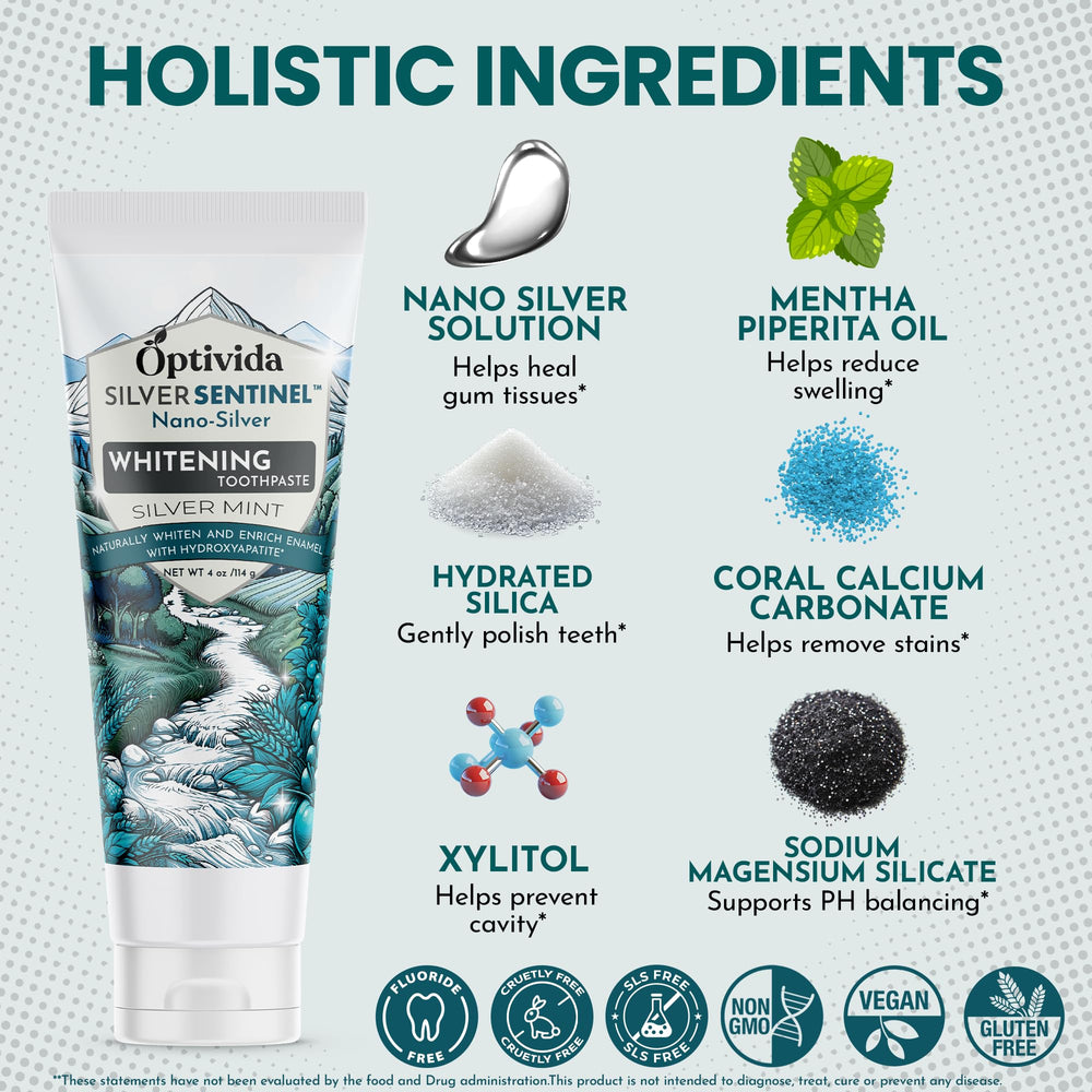 OPTIVIDA hydroxyapatite toothpaste with xylitol anti-cavity formula