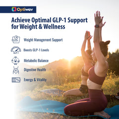 Close-up of 12-in-1 GLP-1 complex ingredients illustration