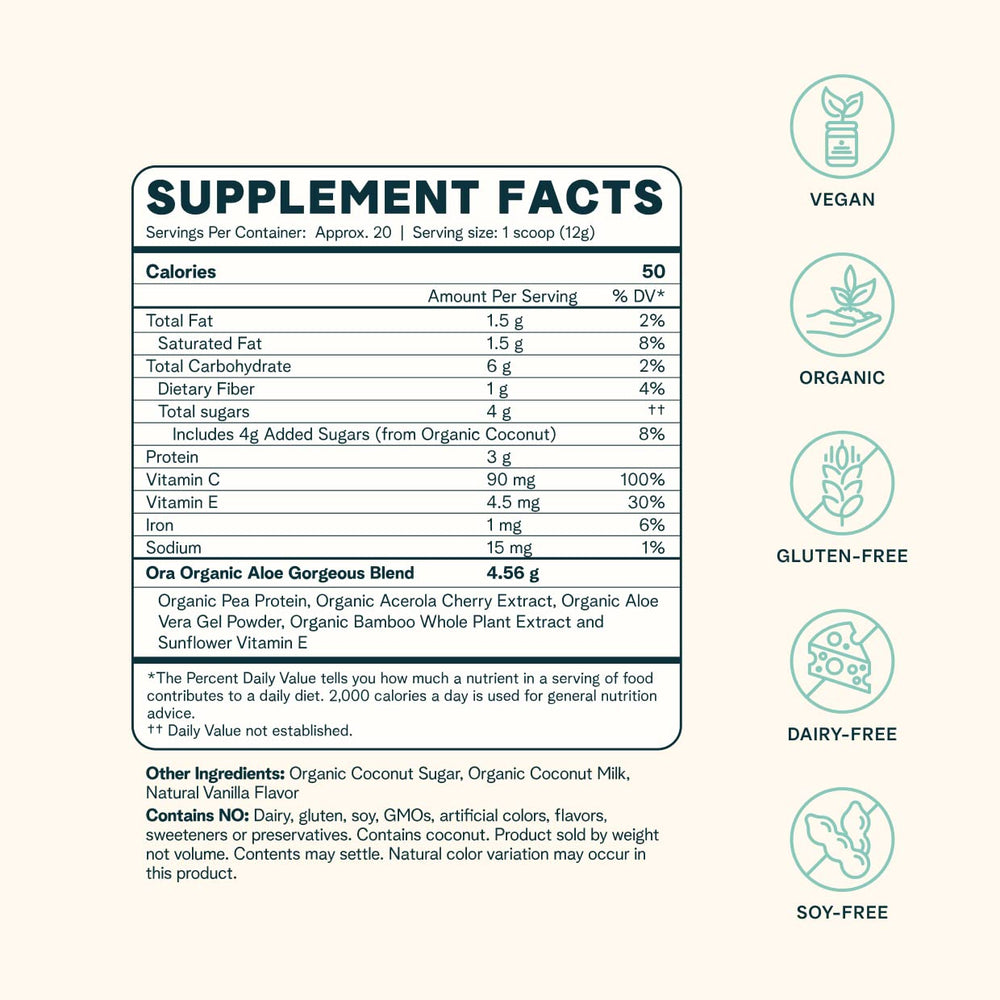 Oats with Aloe Gorgeous for a nutritious breakfast