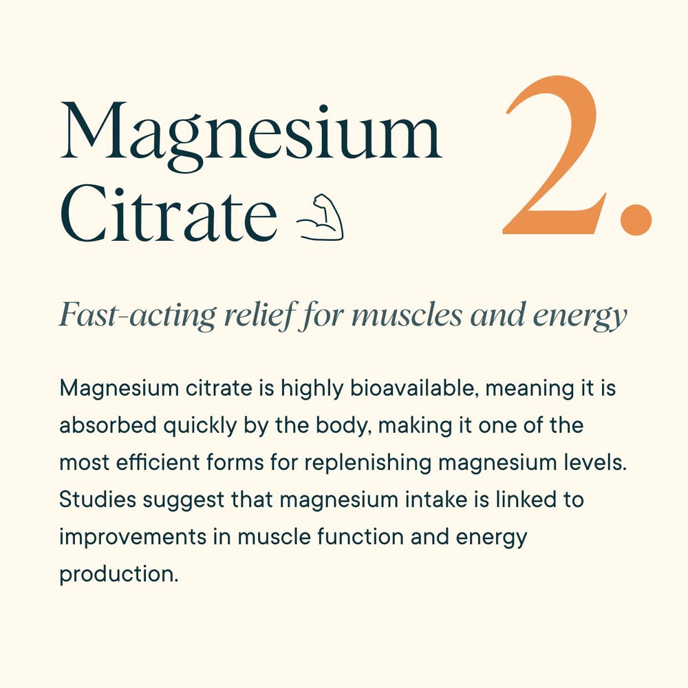 Refreshing Tangerine flavored magnesium powder