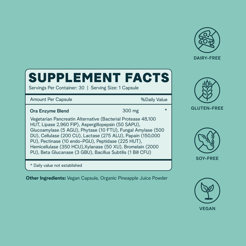 Probiotics per serving and gut health concept