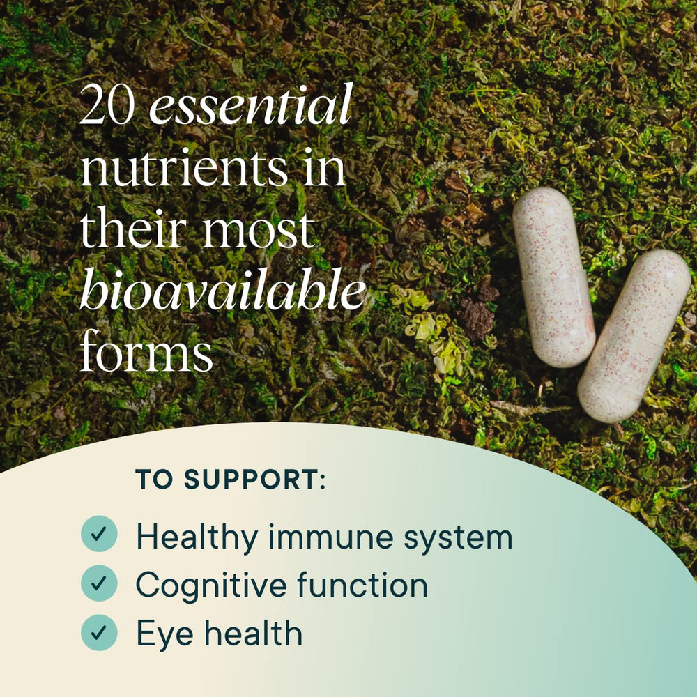 Methylated B vitamins, D3 from lichen, and minerals in Ora Organic multivitamin
