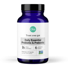 Product photo showing Ora Organic Probiotics 16B CFU per serving with prebiotics