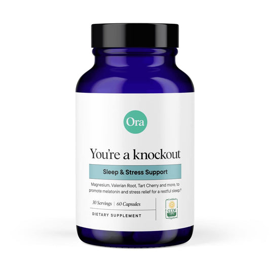 Ora Organic Sleep Aid bottle with 60 vegan capsules