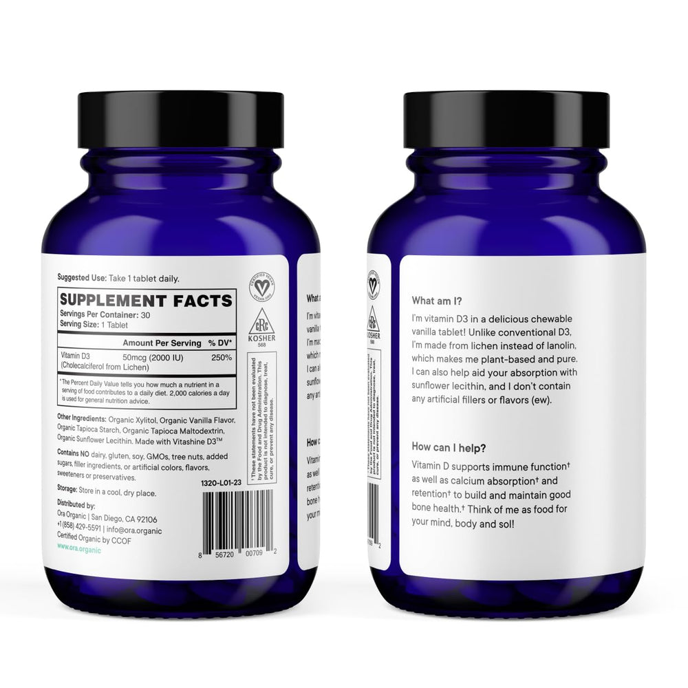 Vegan, plant-based vitamin D3 from lichen source