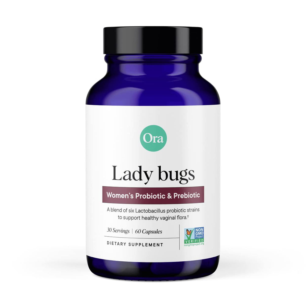 Ora Organic women's probiotics bottle highlighting 16B CFU for vaginal and urinary health.