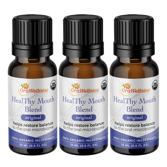 OraWellness Healthy Mouth Blend Organic Tooth Oil bottle