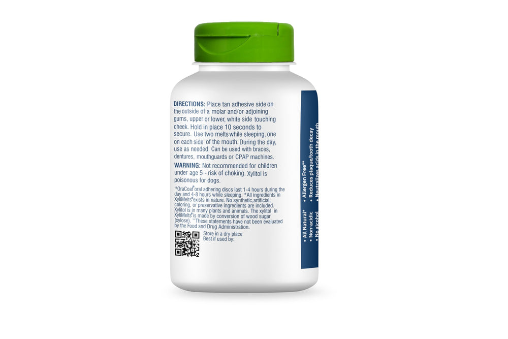 XyliMelts releasing xylitol to stimulate saliva