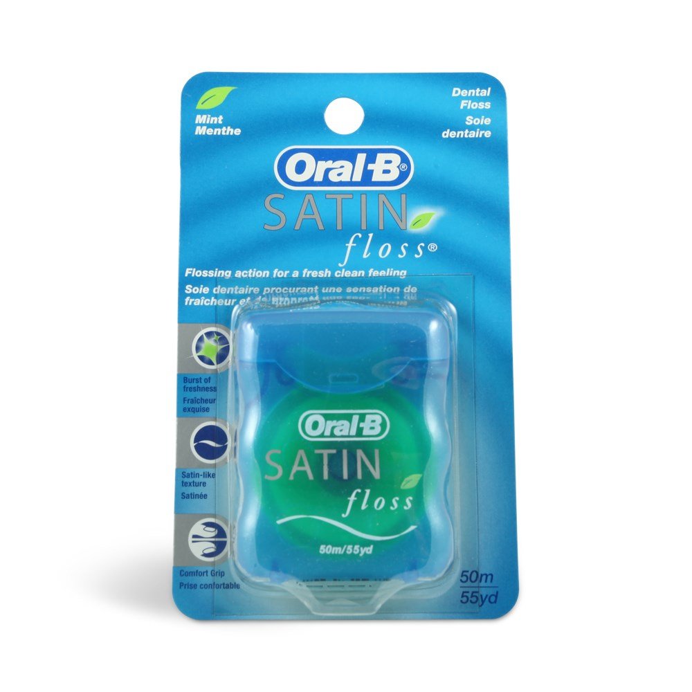 Oral-B Satin Mint Floss 54 Yards – 6 Pieces