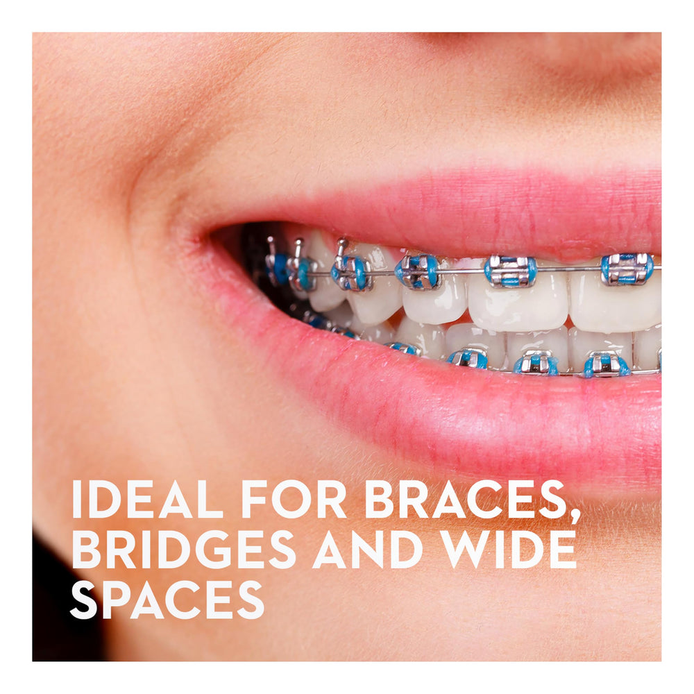 Travel-friendly Oral B floss with compact packaging