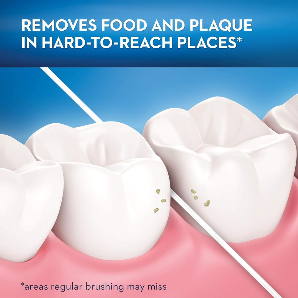 Floss between teeth using Oral-B Glide Pro-Health