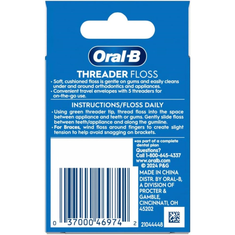 Floss being used with braces for easy insertion