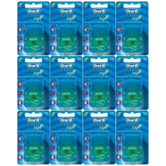 Oral-B Satin Tape floss 25m mint 12-pack packaging close-up