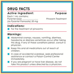 Oral-Pro Pyrantel Pamoate 32 oz bottle label close-up