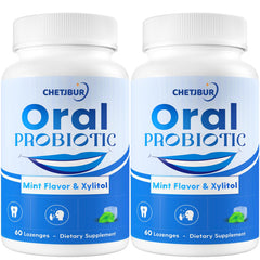 Front view of Oral Probiotics bottle with M18 and A12