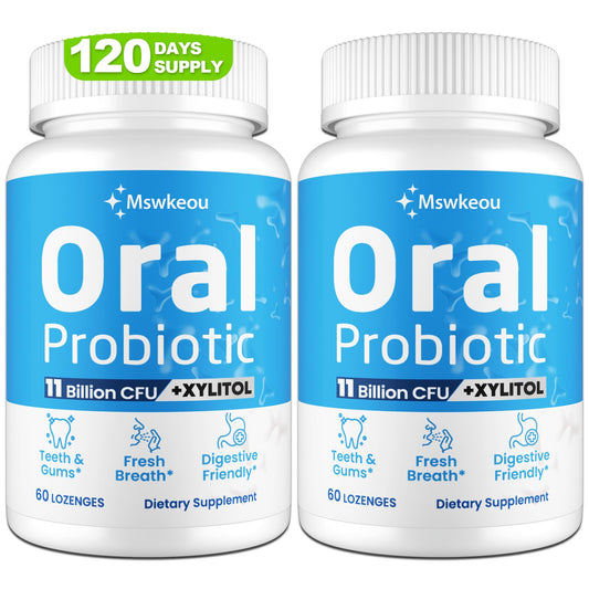 Front view of Oral Probiotics bottle showing 11B CFU label
