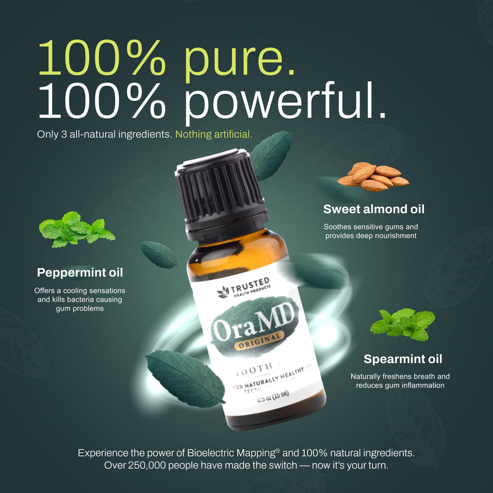 OraMD 4-in-1 Original Strength Tooth Oil bottle front
