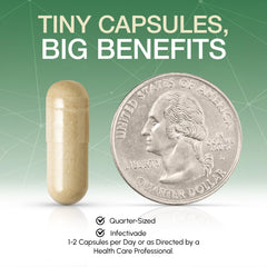 Healthy adult taking Oramune supplement with a balanced meal