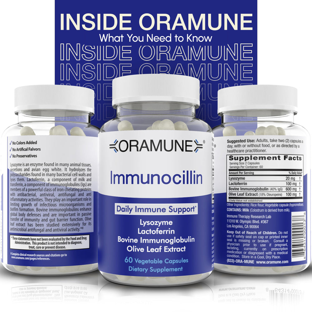 Oramune packaging and product box
