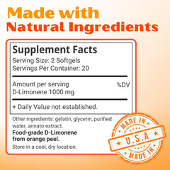 Orange Burps orange-peel oil ingredient close-up for natural stomach support