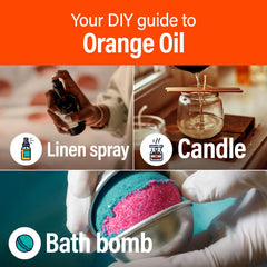DIY candles using orange essential oil