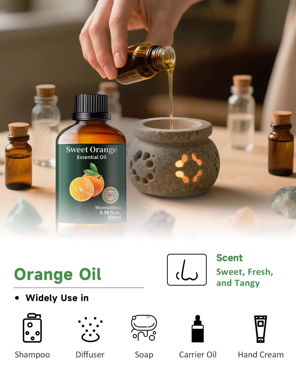 DIY candles and soaps using orange essential oil