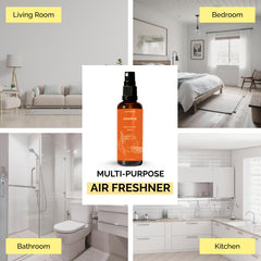 Ingredients and vegan cruelty-free badge on Aromafume spray