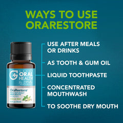 Fluoride-free vegan OraRestore mouthwash